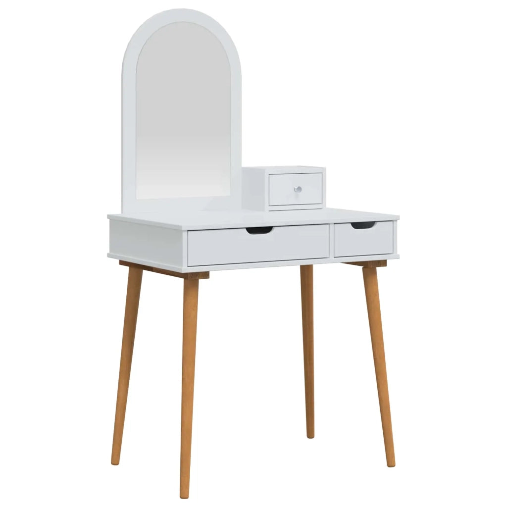Set Tavolo da Trucco FAUSKE 3 pcs Bianco 76 x 50 x 143 cm 3438578