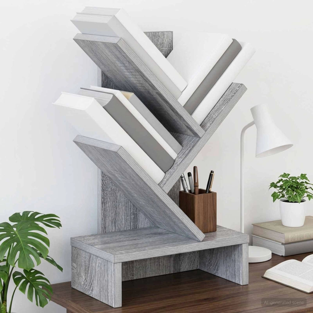 Scaffale per Libri a Forma di Albero 3 Strati 30 x 18 x 48 cm 8012361