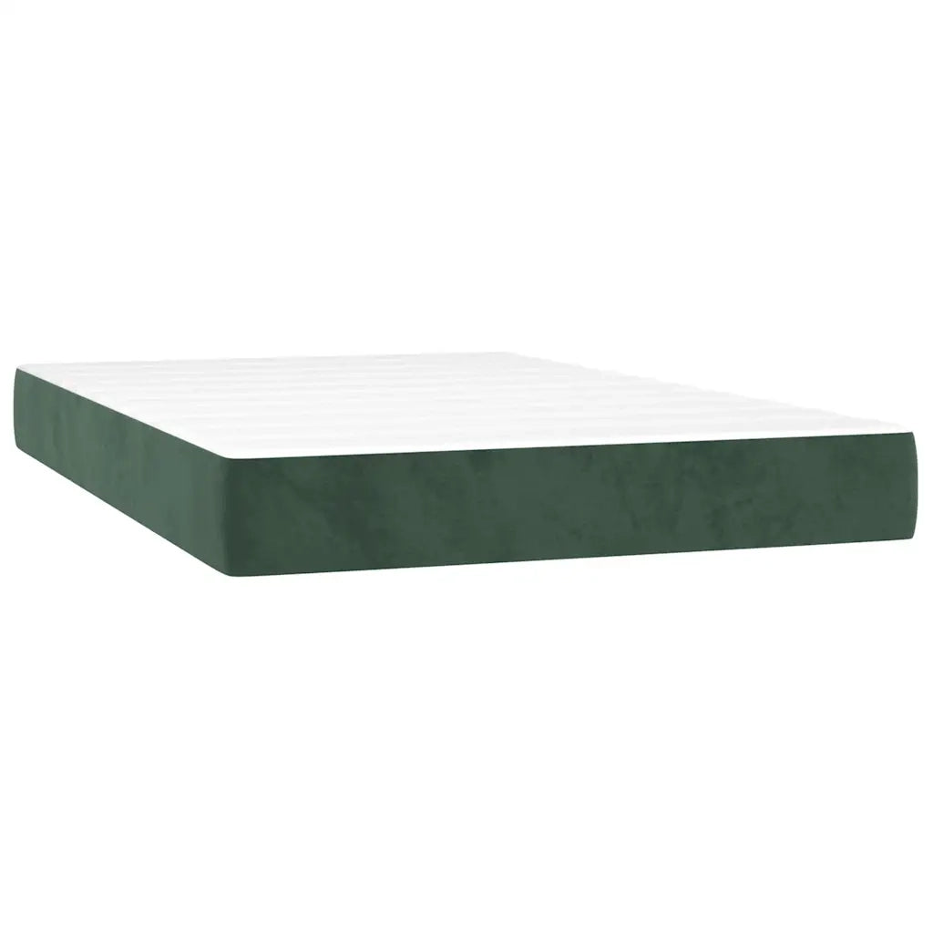 Materasso a Molle-Materasso per letto Verde Scuro 120x220x20 cm in Velluto