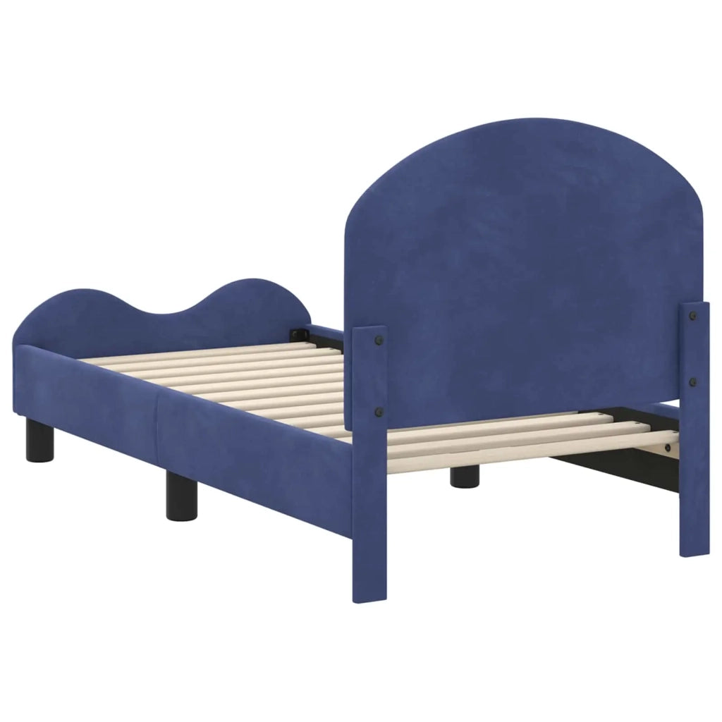 Struttura letto per bambini con testata Blu Polizia 70 x 140 cm