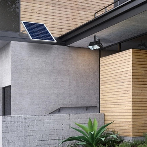 Proiettore Faro Solare LED 100w con Pannello Incluso Dimmerabile con Telecomando
