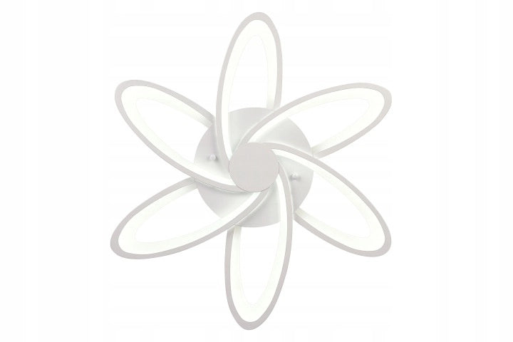 Plafoniera LED fiore bianca 6 luci telecomando Vargo