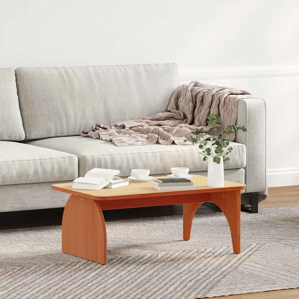 vidaXL Tavolino da salotto Cera marrone 80 x 50 x 31 cm