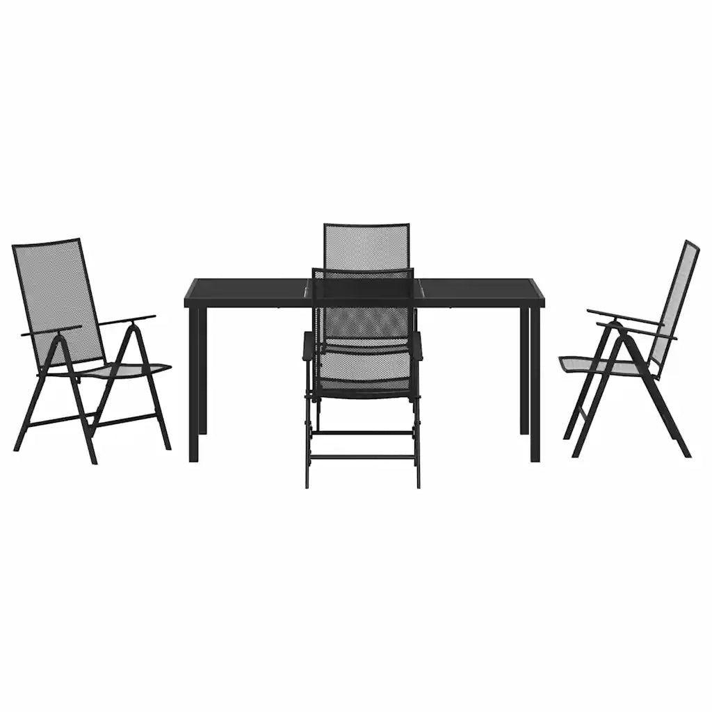 Set da Pranzo per Giardino 5 pz | Set Salotto da Giardino Antracite