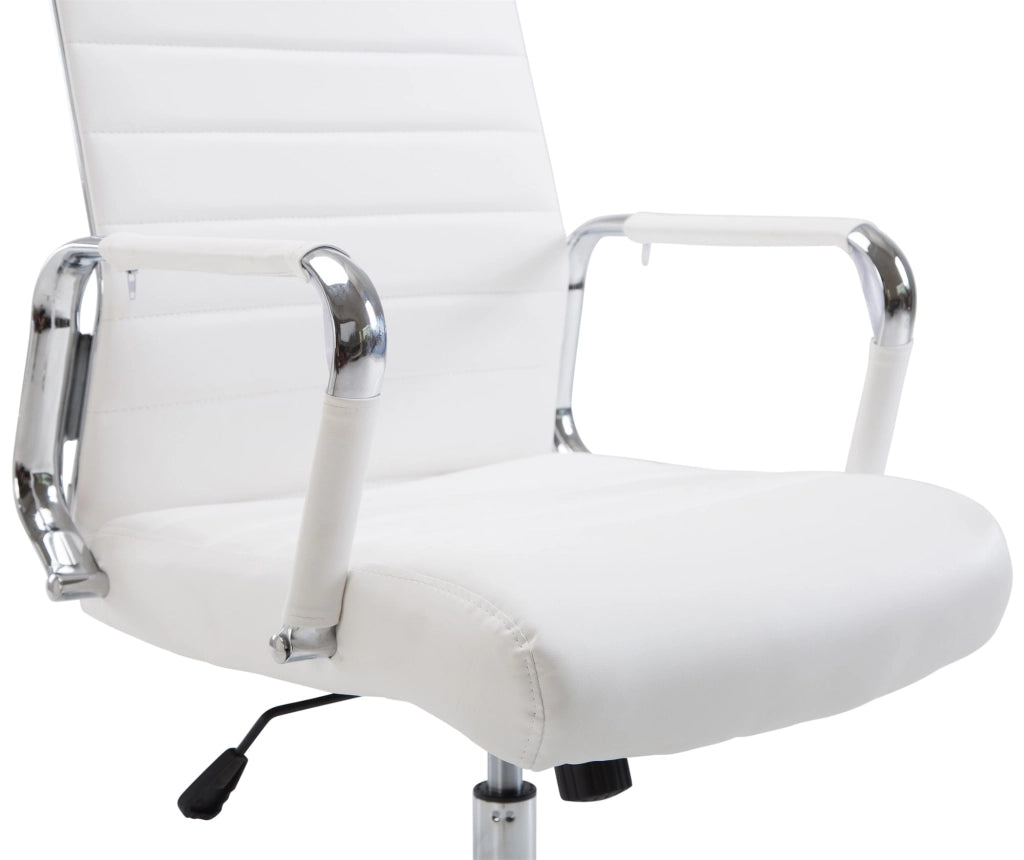 Sedia ufficio Kolumbus in similpelle bianco