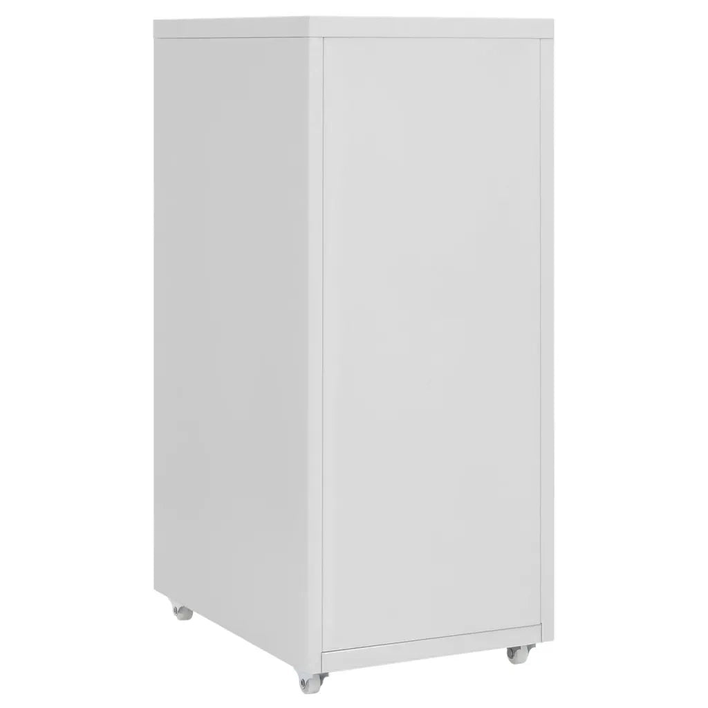 Schedario Mobile Grigio 28x41x69 cm in Metallo 335917