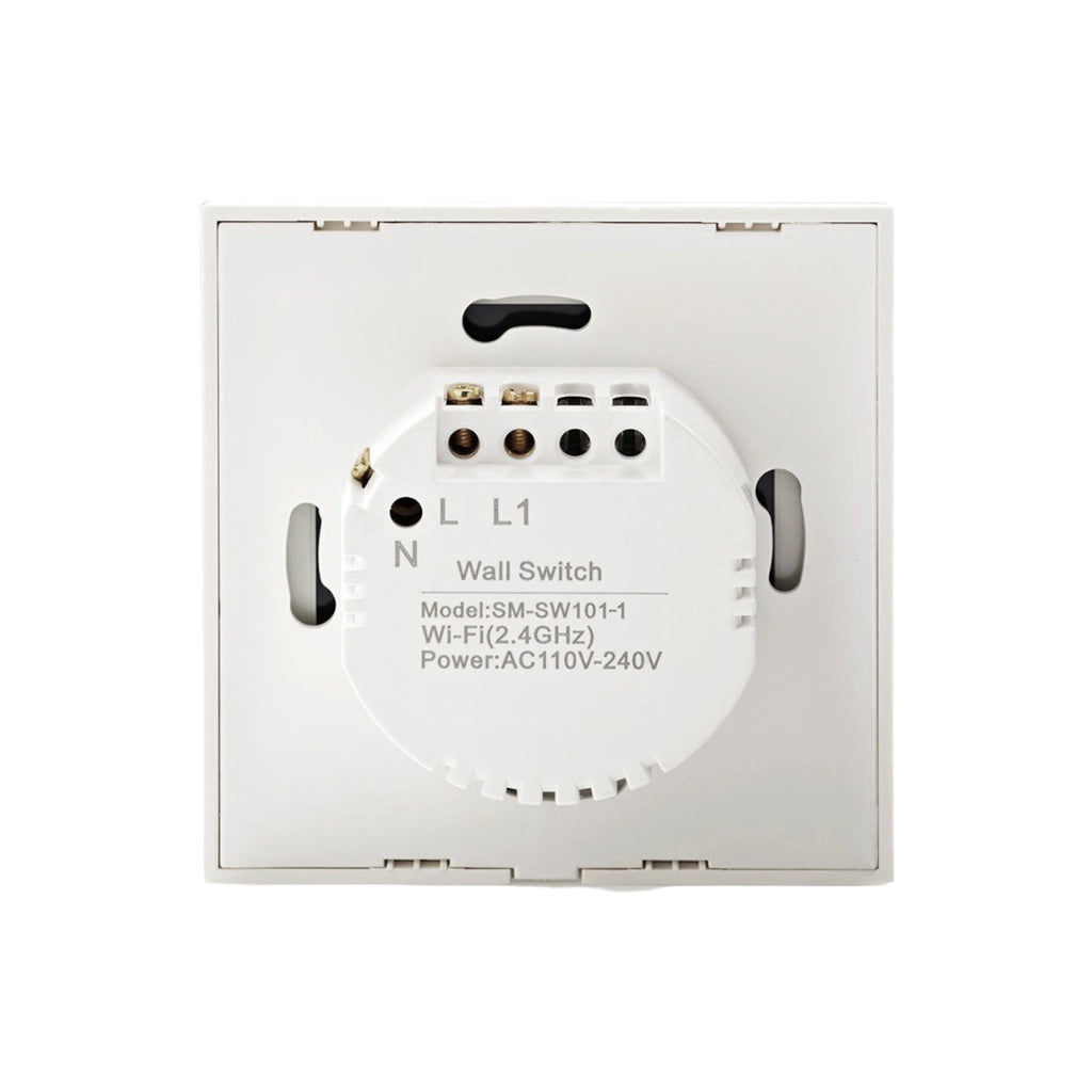 Interruttore Murale Connesso Wi-Fi 2.4GHz 300W per Illuminazione Semplice Bianco Nedis