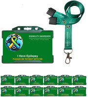 Lanyard per persone con disabilità epilettiche - Badgehouder - Portachiavi retrattile - Clip metallica - Clip di sicurezza con funzione di arresto - Materiale di plastica per carte di credito - Portaidentità