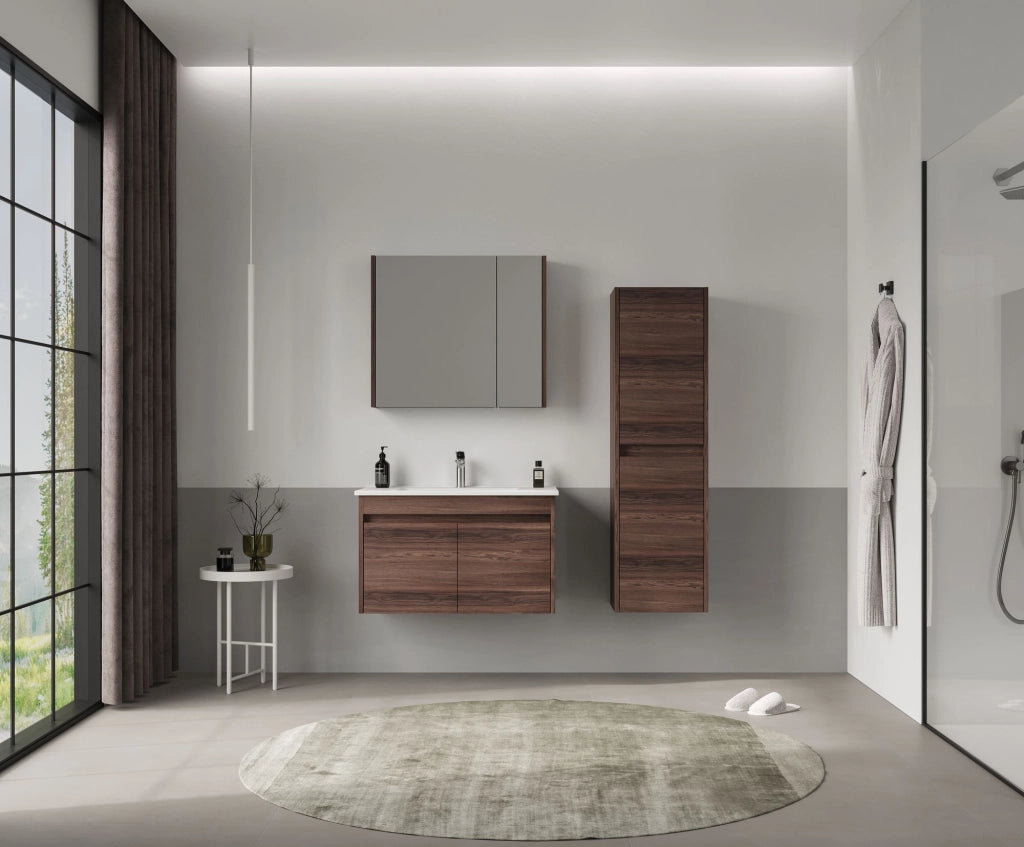 Mobile lavabo "Side 85 v2" - 85 x 45 x 52 cm - Noce scuro