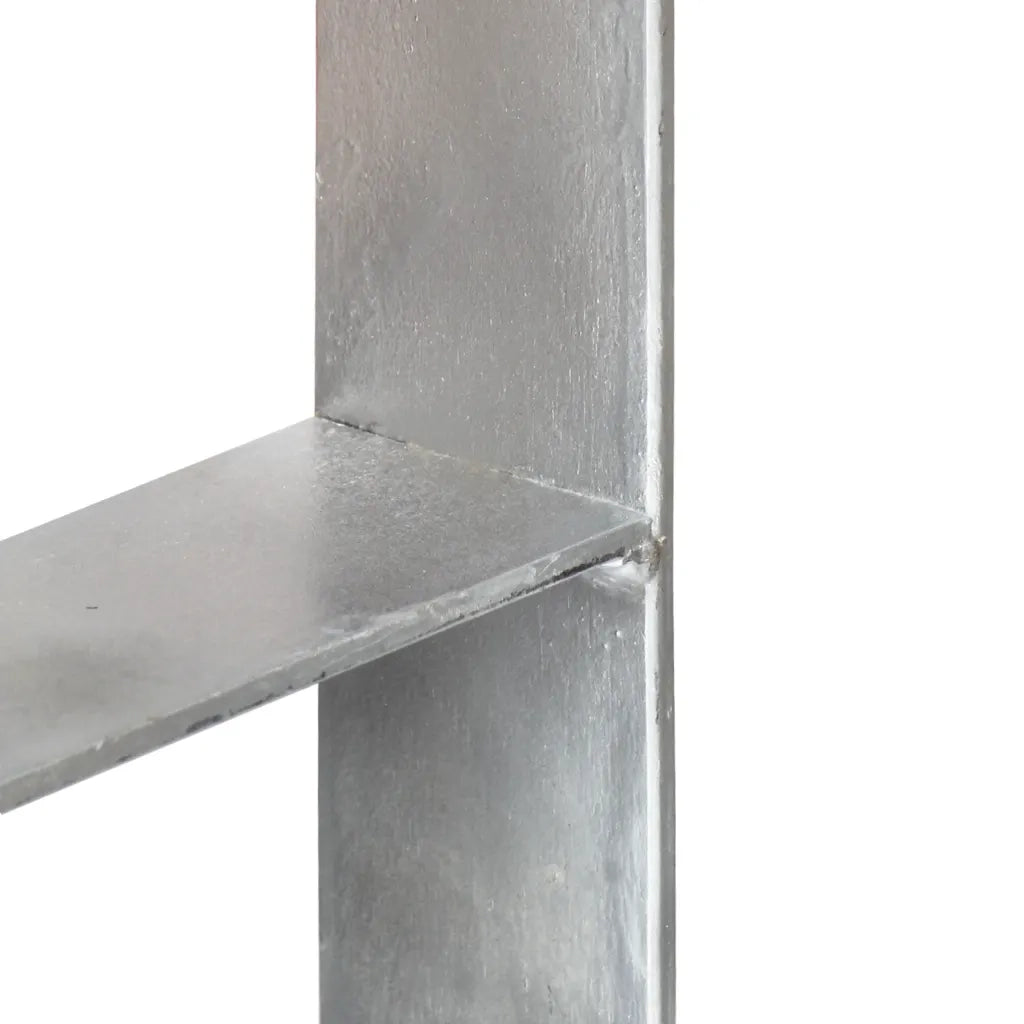 Picchetti per Recinzione 6 pz Argento 7x6x60 cm Acciaio Zincato cod mxl 55181