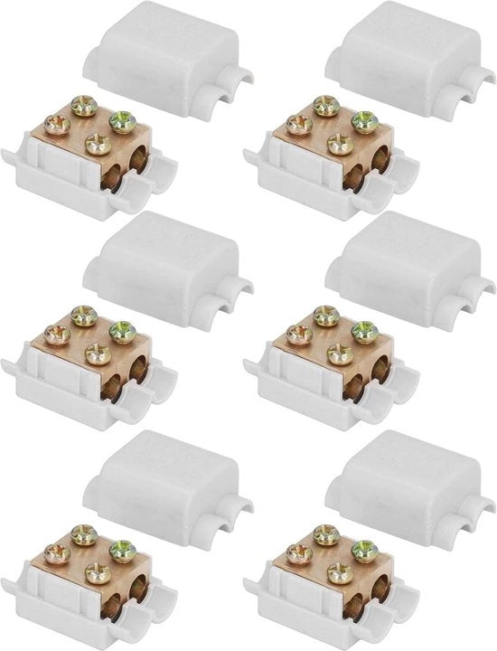 Connettore a 3 vie a alta potenza per box di giunzione di linea, 6 pezzi, 1000V, 100A, ZK-1216 - Contenuto in HTML.