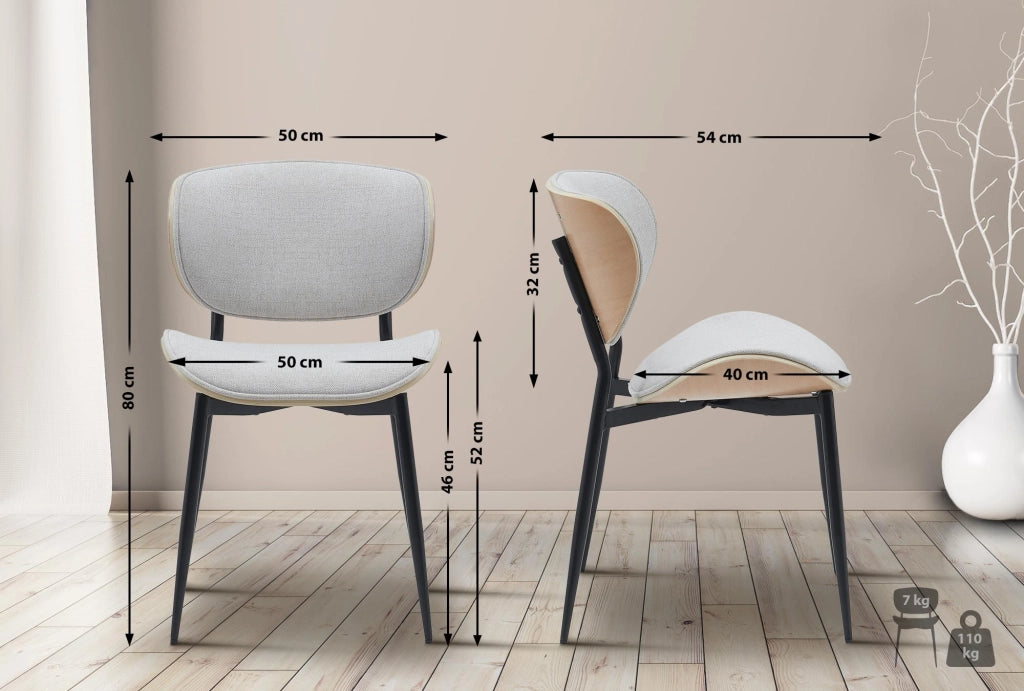 Sedia visitatore tessuto Enid 3