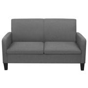 Divano a 2 Posti 135x65x76 cm Grigio Scuro 244709
