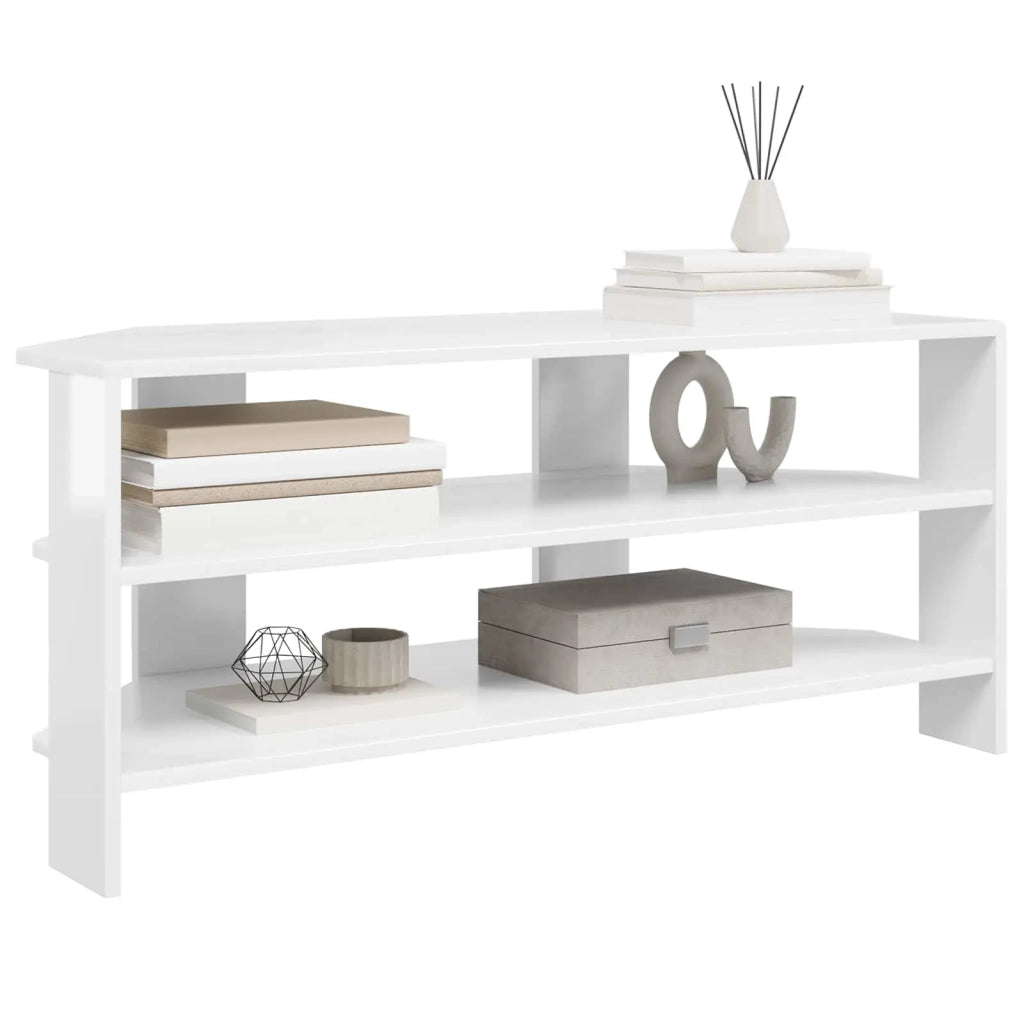 MobileTVAngolare 102x40,5x45cm Bianco ad Alto Lucido 889769