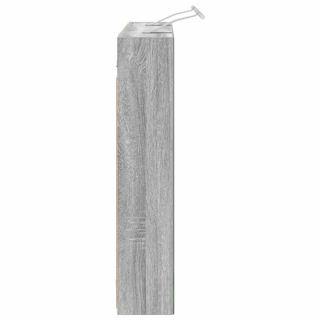 Mobiletto per specchio da bagno con lo scaffale Grigio Sonoma