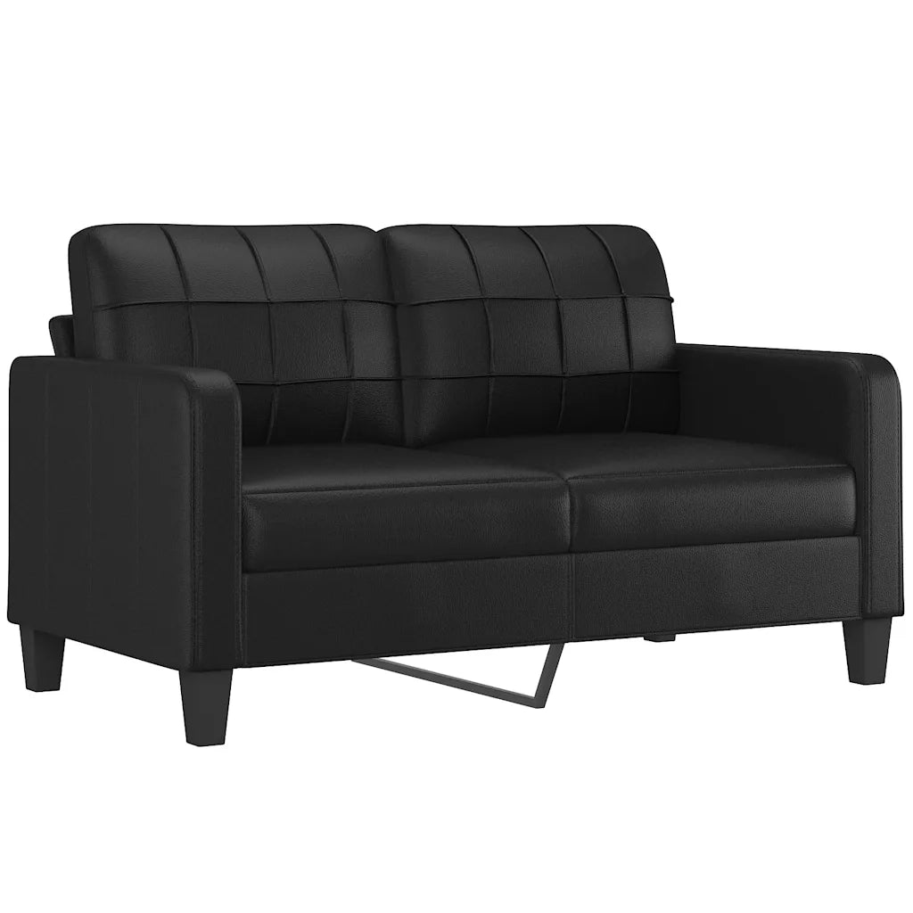 Divano | Divano da soggiorno | Sofa a 2 Posti Nero 140 cm in Similpelle