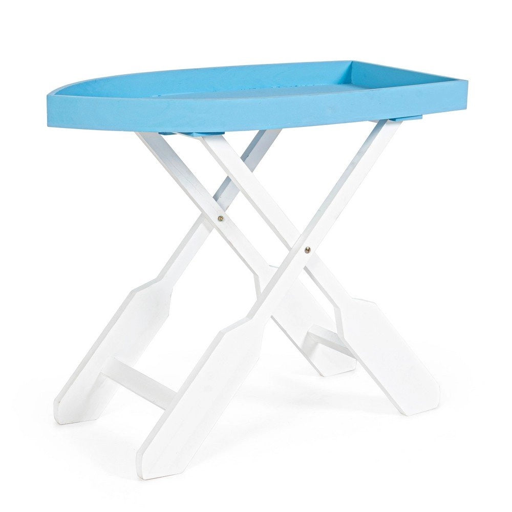 Tavolo Pieghevole Legno Bianco Moderno da Interno - ELLIOT