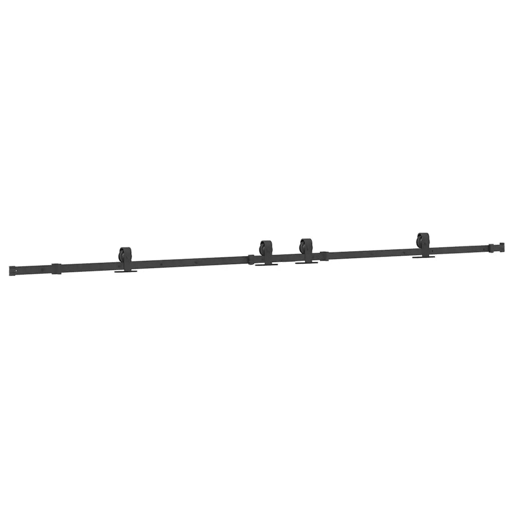 Kit di Binari per Porte Scorrevoli 305 cm Acciaio Nero CFW2078302