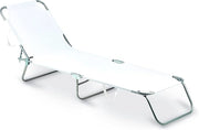 Lettino pieghevole Maiorca colore bianco L1548015