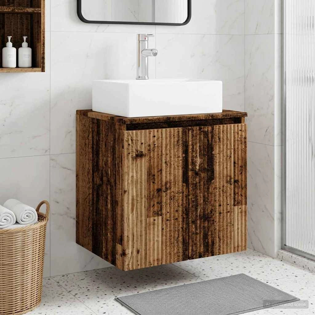 Mobile Lavabo da Parete Legno antico 49,5 x 41 x 62,5 cm 890420