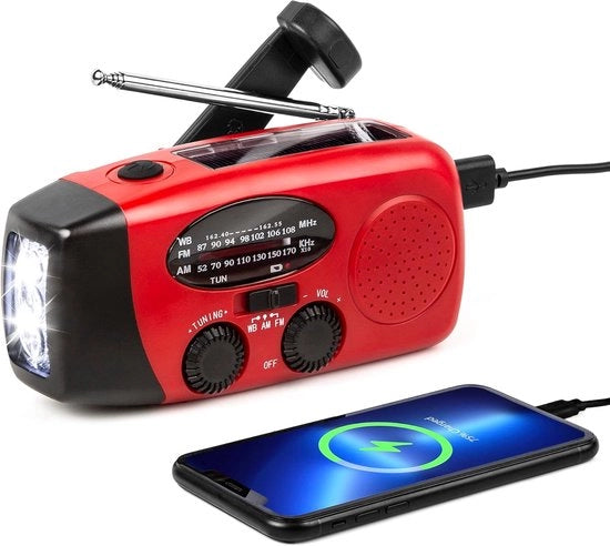 Radio a manovella - Radio di emergenza - Radio a dinamo - Radio a pedale - Camping - Esterno - Situazioni di emergenza - Viaggi - Survival