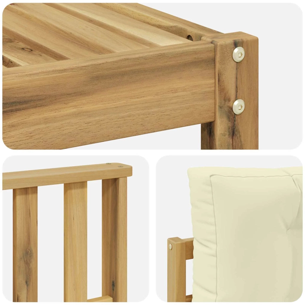 Set di divani da esterno 4 pz Bianco e Crema 3386019