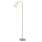 LÚZETE - LAMPADA DA TERRA NICHEL SATINATO PARALUME BIANCA PAYTON