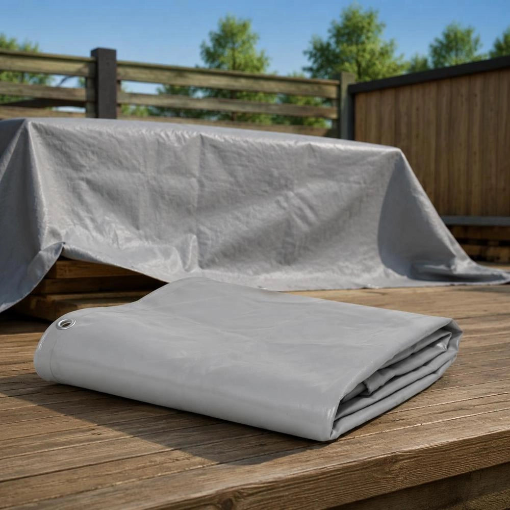 Tarpaulin 650 G/square Meter 4x8 M Grey