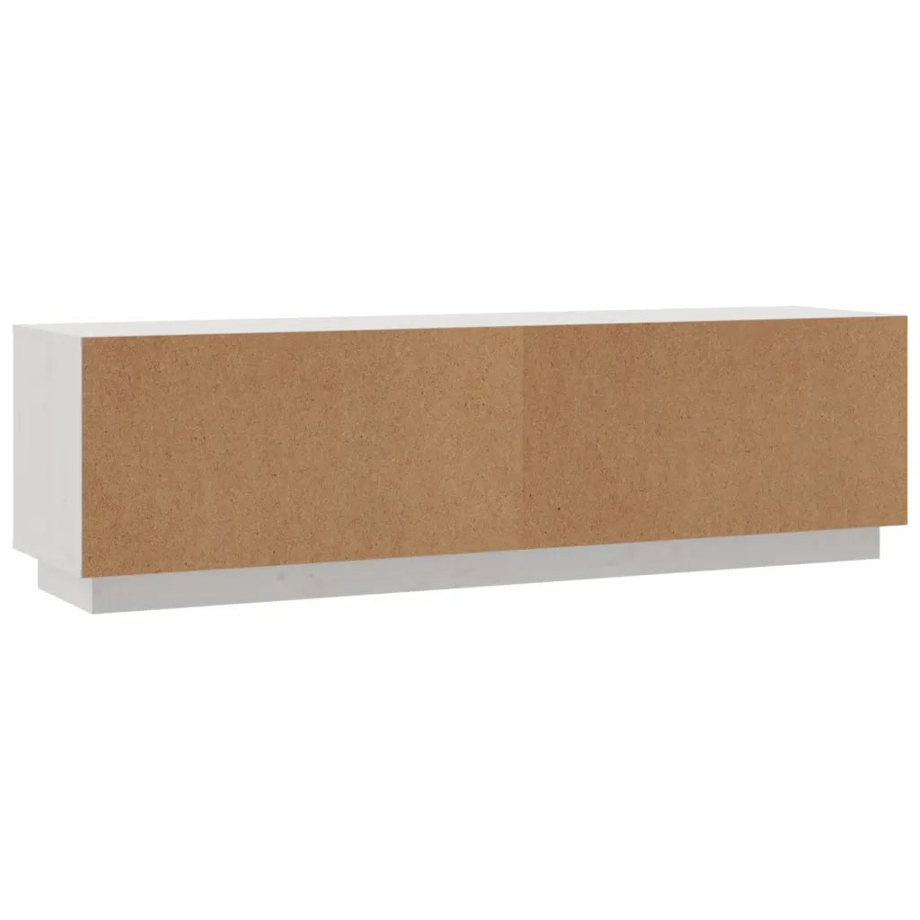 Mobile TV | Armadietto TV | Mobile Porta TV Bianco 140x35x40 cm in Legno Massello di Pino