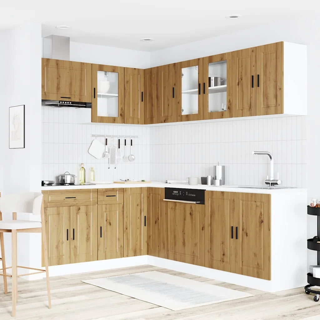 vidaXL Set Mobili da Cucina 11 pz Porto Rovere Artigianale Truciolato