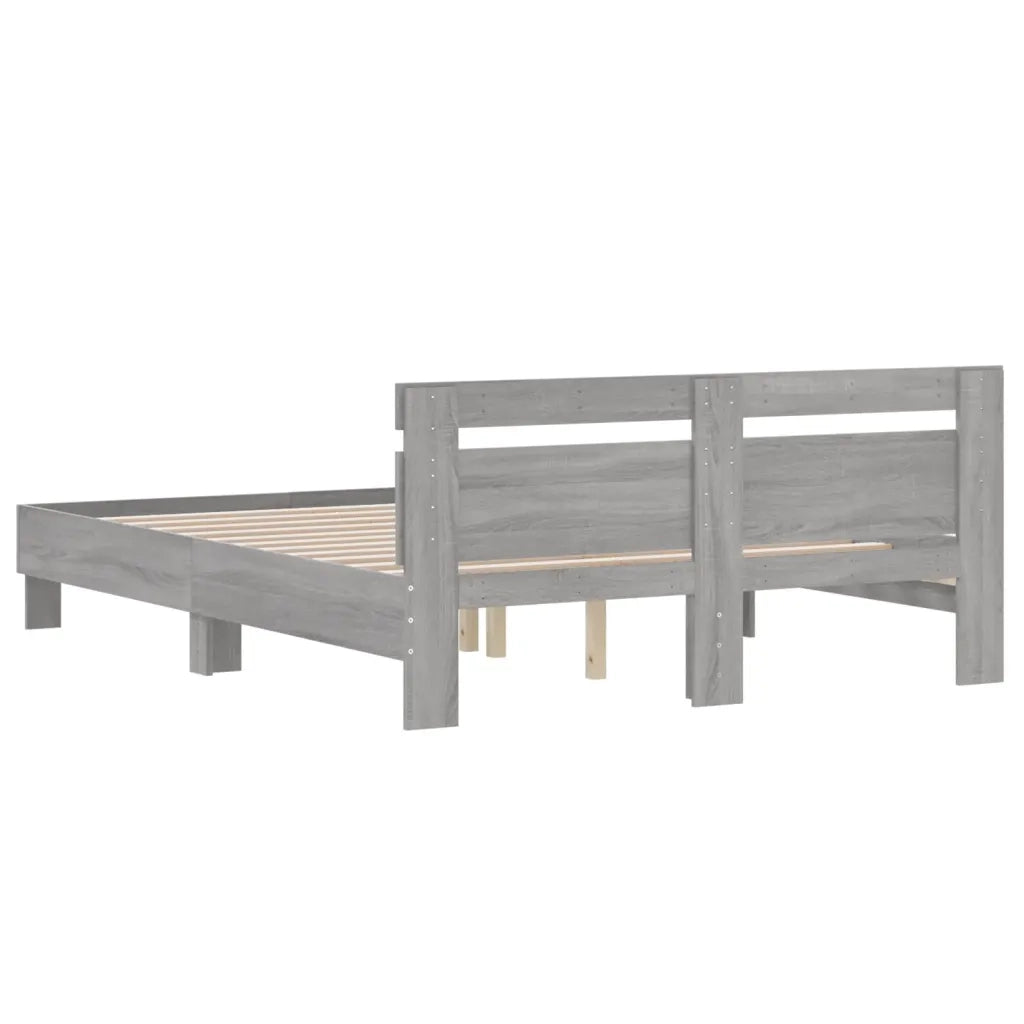 Giroletto Testiera Grigio Sonoma 140x200 cm Legno Multistrato 3207425