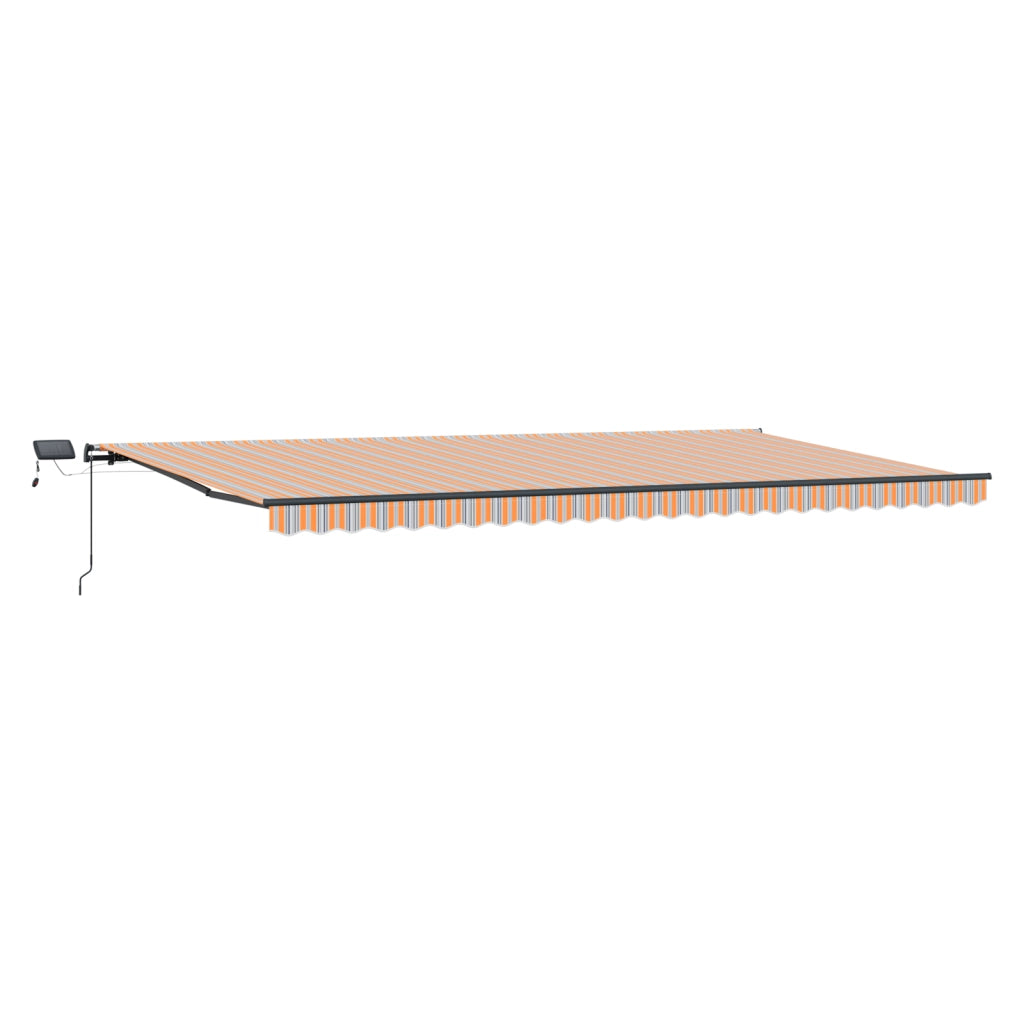 Tendone Retrattile Manuale con Strisce LED Multicolore 600x300 cm