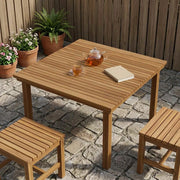 Piano del tavolo 90 x 90 x 3,5 cm Quadrato Legno di teak solido 42033148