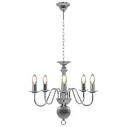 Lampadario Argento 5 Lampadine Attacco E14 CFW6744996