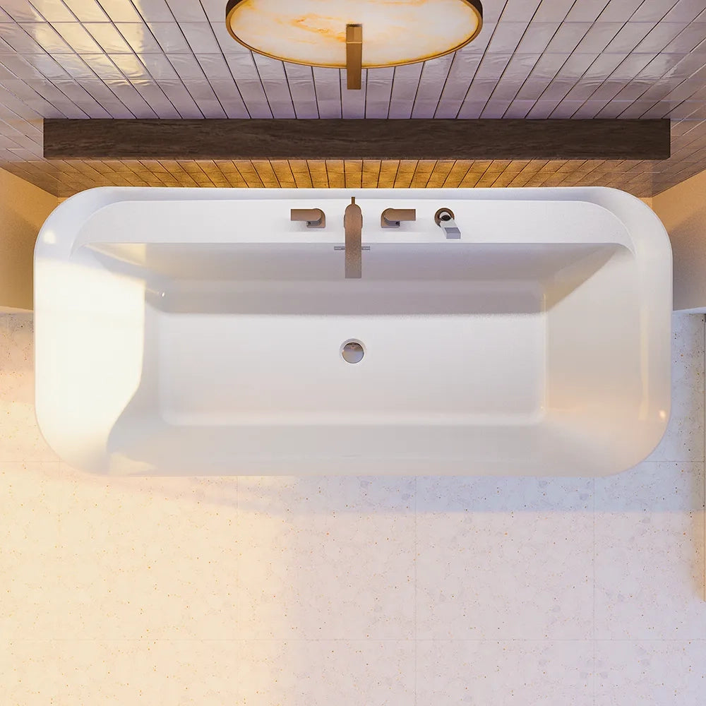 Vasca da bagno freestanding 170cm in acrilico bianco lucido | Elisabetta