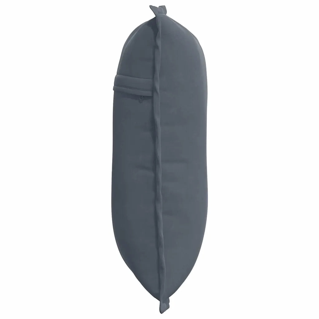 Cuscino per Schiena | Cuscino dorsale Grigio scuro 50 x 45 cm Tessuto in Cords