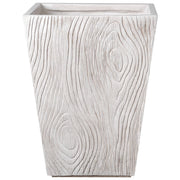 Vaso da fiori Beige chiaro Fioriera rotonda in fibra di argilla per uso interno ed esterno 42 x 42 x 50 cm Decorativa Design moderno Soggiorno Giardino