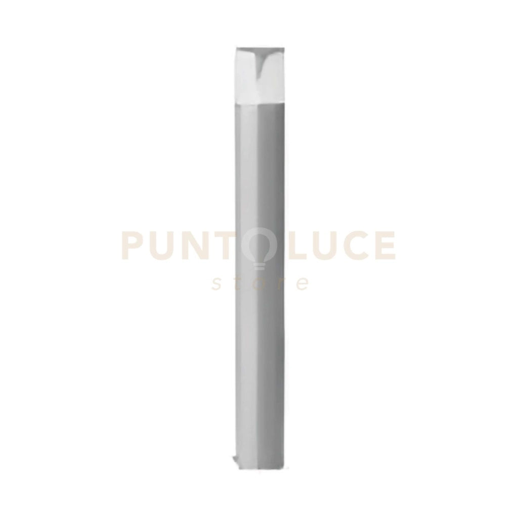 GES722- PALETTO H.80CM D.9CM GRIGIO METALLIZZATO 1 LUCE ATTACCO E27 IP44