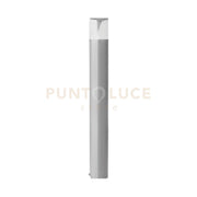 GES722- PALETTO H.80CM D.9CM GRIGIO METALLIZZATO 1 LUCE ATTACCO E27 IP44