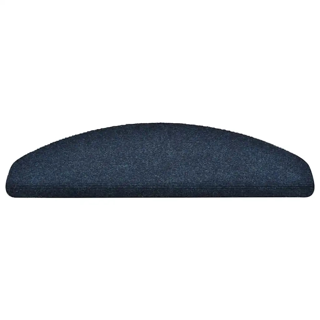 vidaXL Tappetini per scale autoadesivi 20 pz 65x21x4 cm blu navy semicircolari grandi