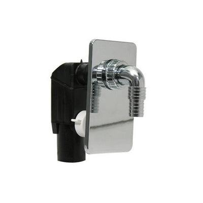 SIFONE INCASSO BONOMINI PER LAVATRICE CON PLACCA- Placca Cromata- BONOM- pezzi 1