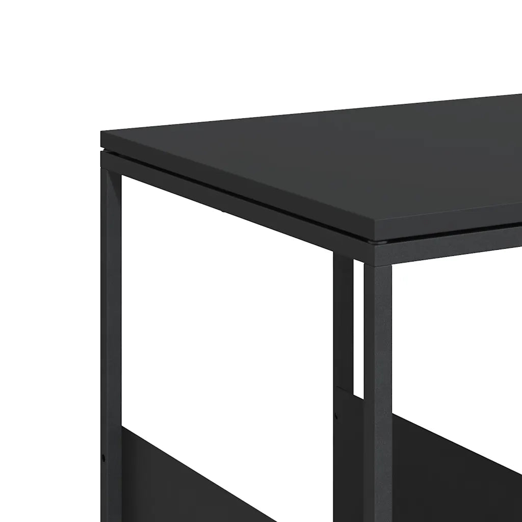 Tavolino da salotto | Tavolino da caff¨¨ | Tavolino da Soggiorno Nero 55x36x59,5 cm Legno Multistrato