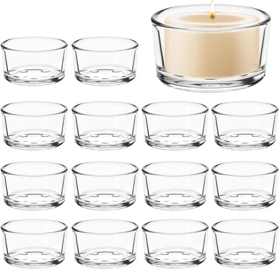 Candelabri in vetro - Set da 15 - Adatti a tutte le occasioni