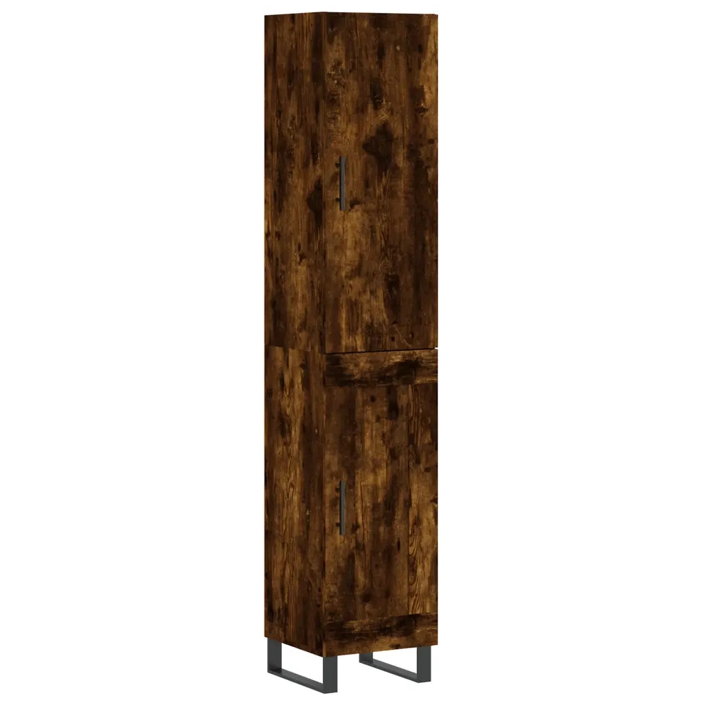 vidaXL Credenza Rovere Fumo 34,5x34x180 cm in Legno Multistrato