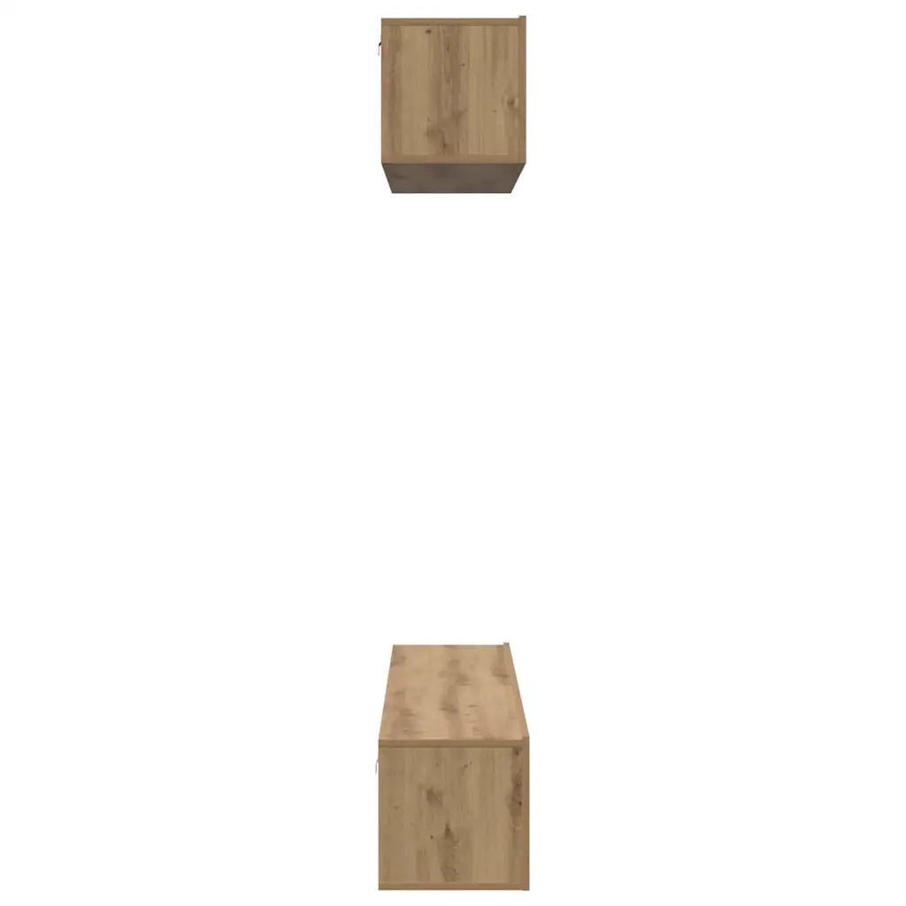 Set mobile TV 4 pcs Rovere artigianale Legno multistrato 3393362