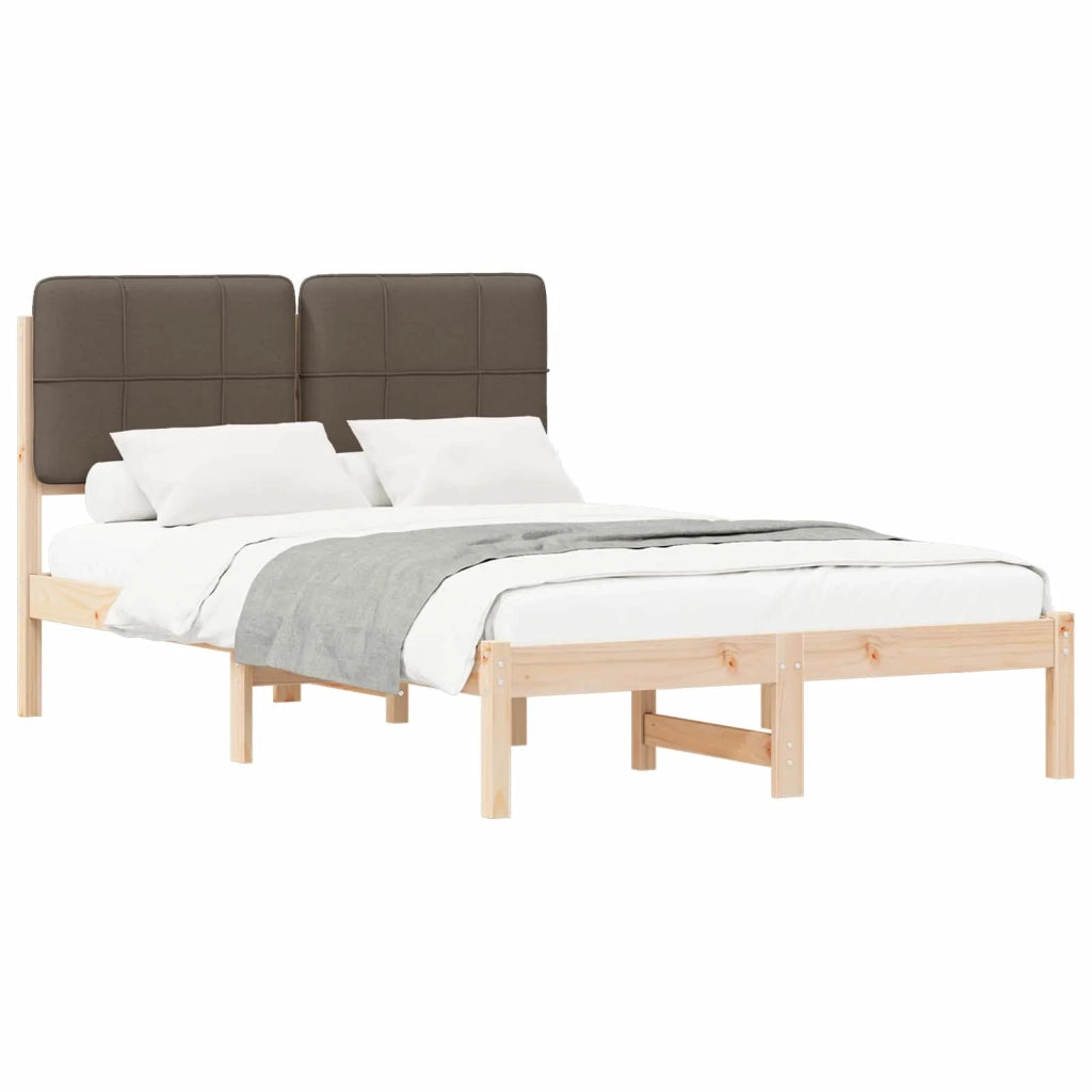 Letto con Testiera Rivestita Talpa 120 x 200 cm Pino massello 877982