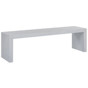 Panchina da Giardino in Cemento Bianco a 3 Posti 40 x 150 x 40 cm esterno terrazzo