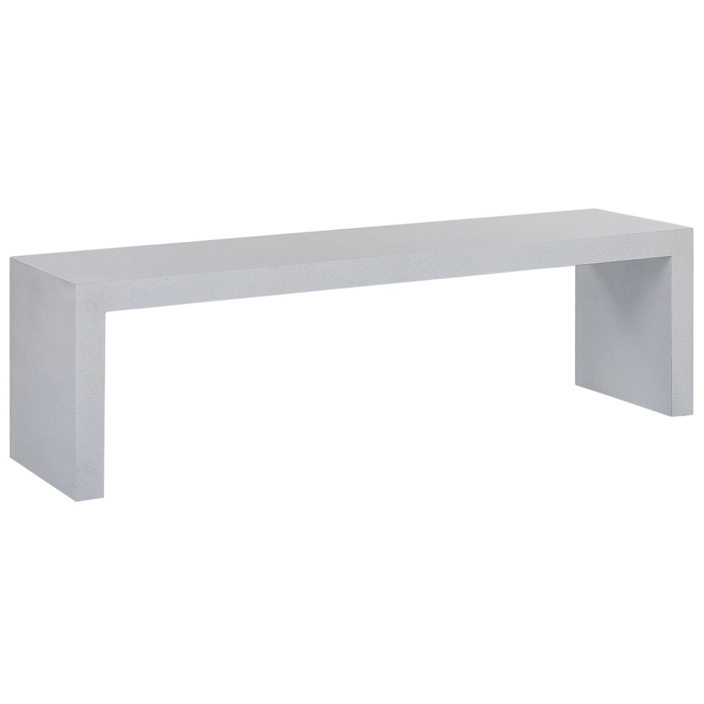 Panchina da Giardino in Cemento Bianco a 3 Posti 40 x 150 x 40 cm esterno terrazzo