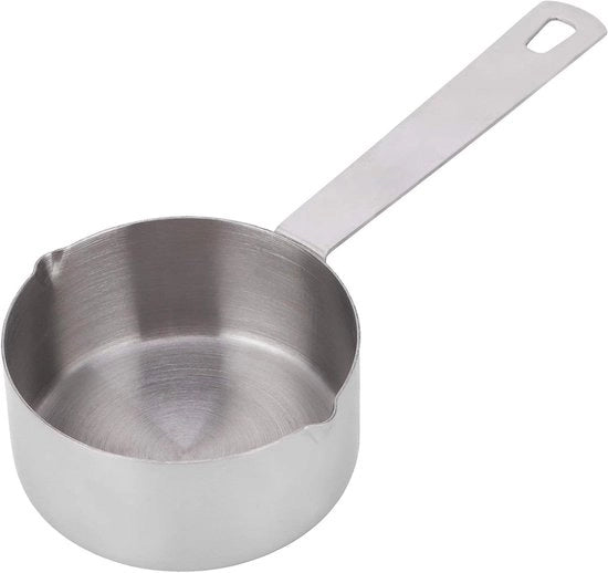 Maatlepels Premium in Acciaio Inossidabile per Cucina con Bilancia - Misura Ingredienti Saldi e Liquidi - Cucina e Cottura - 60ml (1/4 tazza)
