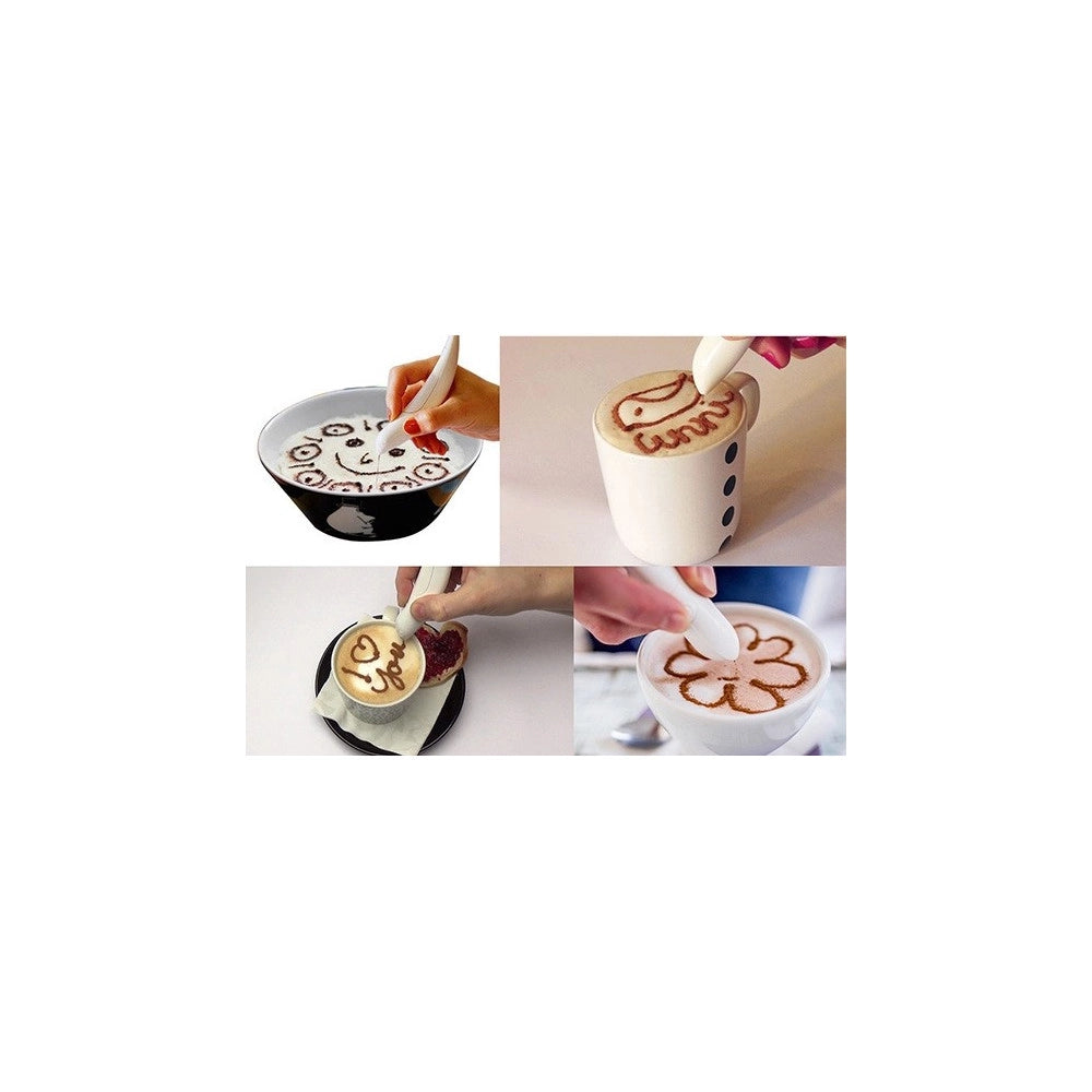 Trade Shop - Penna Decorativa Caffe Elettrica Spice Pen Torta Decorazioni Cappuccino Cacao -